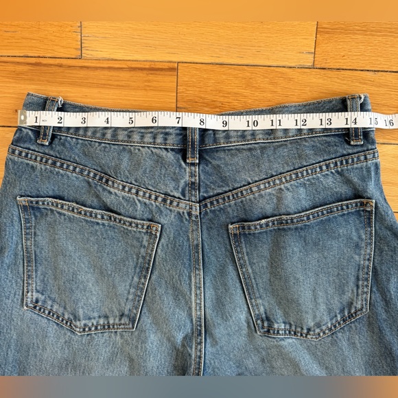 Zara | Straight Leg Women Jean Denim Distressed Blue 8 - Picture 11 of 12